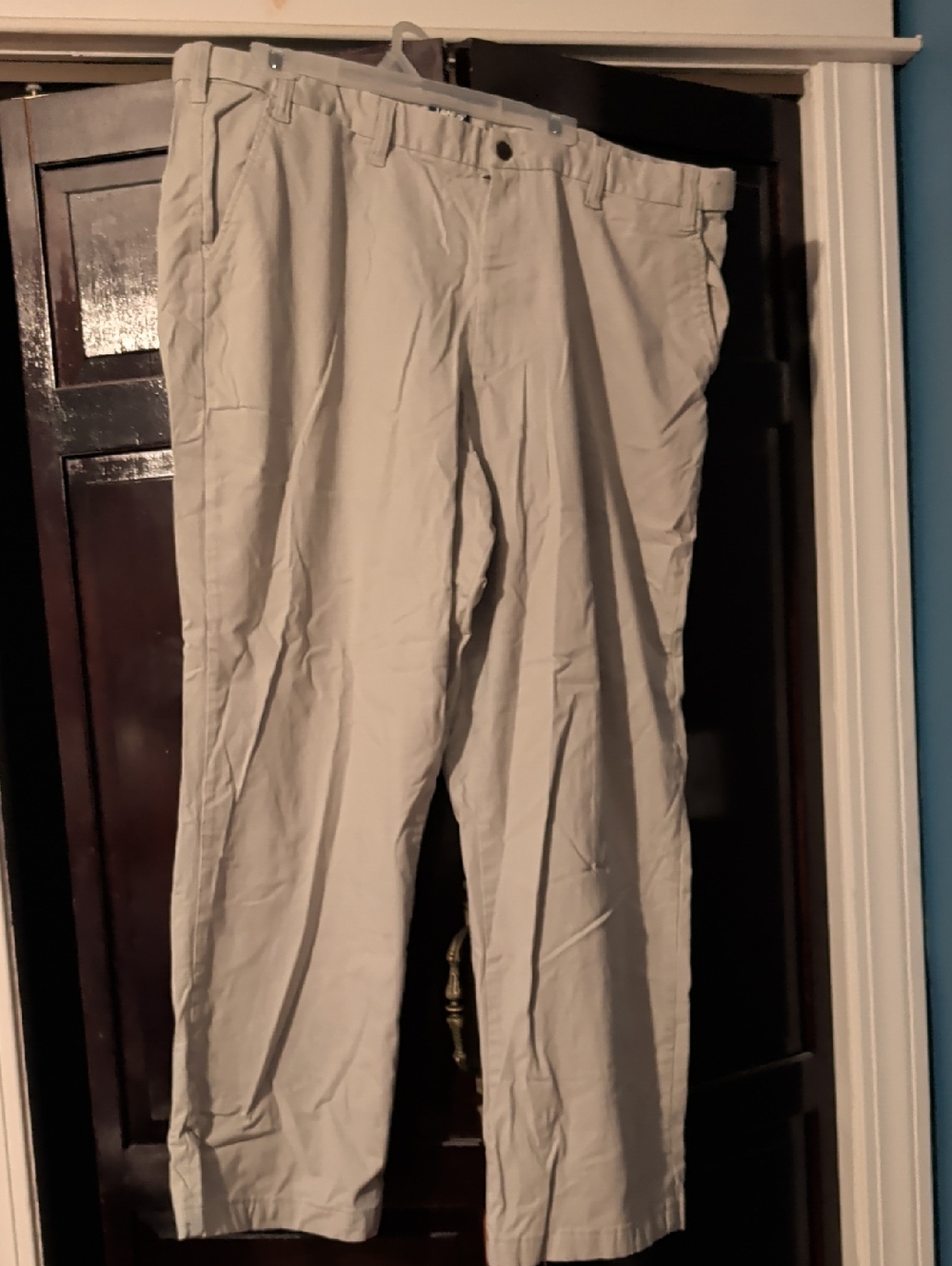 Lands' End Men's Light Khaki Straight-Fit Chinos